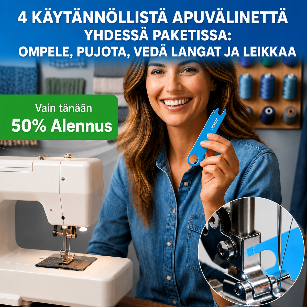 Jack™ | Monitoiminen Neulanpujotin