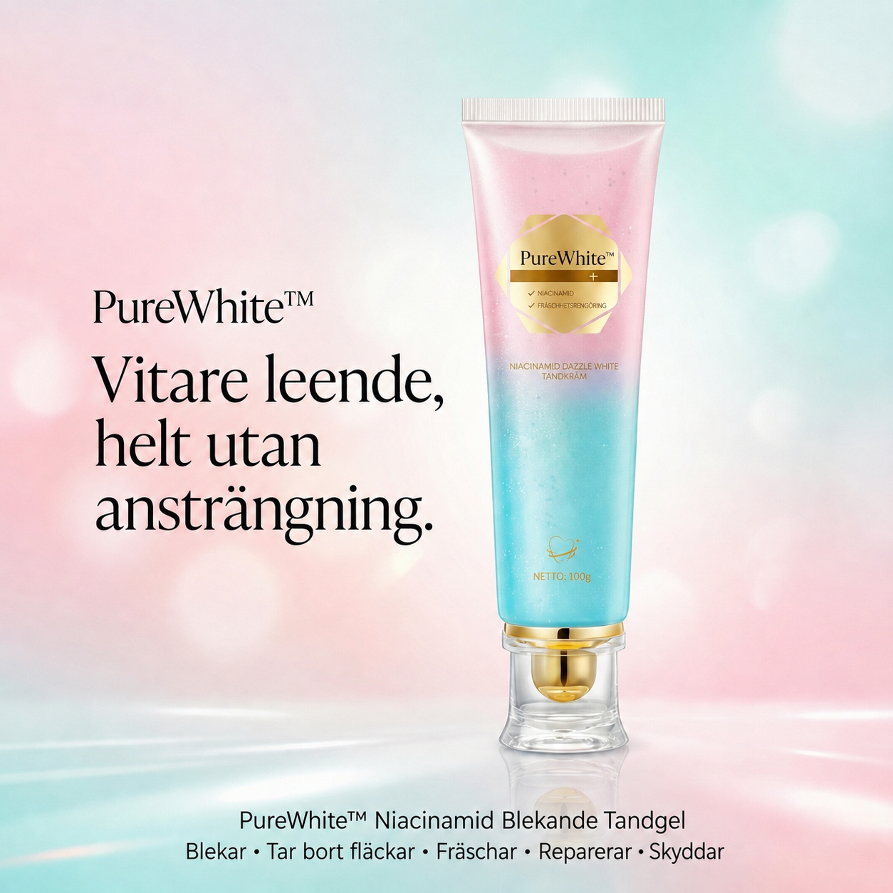 PureWhite™ | Valkaiseva hammastahna niasiiniamidilla – välitön vaikutus